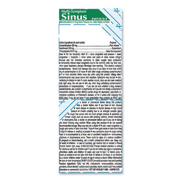 Lil' Drugstore® Multi-symptom Sinus Relief, Refill Pack, Two Tablets-packet, 50 Packets-box freeshipping - TVN Wholesale